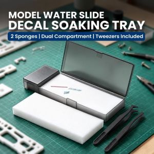 BESTITIT Chống tĩnh điện Decal trượt nước Sợi carbon Dưỡng ẩm Hộp phân loại Nhíp chính xác Decal mô hình tỷ lệ Dành cho mô hình dam