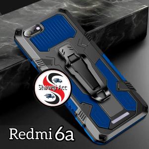 Casing Xiaomi Redmi 6A New HardCase Armor Belt Clip Kick Standing Robot Terbaru