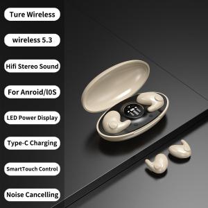 konsep fon telinga wayarles ultra kecil tidur fon telinga wayarles5.3 kualiti bunyi HiFi definisi tinggi boleh digunakan dengan telefon Android Apple selesa dipakai Zweicx
