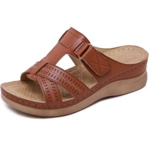 [Free Shipping] In-Stock Large Size Open-Toe Low-Heel WomenS Slippers 2025 Summer New Fashion One-Strap Sandals