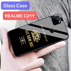 Softcase Glass Kaca Realme C21Y - Casing Hp - J04 - Pelindung hp