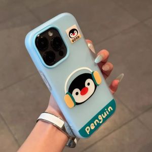 Phone Case For VIVO Y12 Y12i Y17S Y28 Y29 Y20i Y12S Y12G Y02 Y03 Y18 Y18S Y28S Casing VIVO Y18i Y04 Y04S Y29S Y19S Y15S Y10 Y01 Y15C Y16 Y56 Y02S Y17 Y15 Y11 Y12G Y12A Y33T Y21T Y21A Penguin Puppy Ins 2 in1 Jelly Shockproof Silicone TPU Case Cover GDK014A