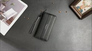 AE Mens long wallet with zipper multi-card slot casual large-capacity phone bag lychee pattern coin purse