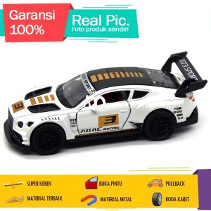 Diecast Miniatur Mainan Mobil Sedan Sport Balap Bentley Continental GT Besi Metal Buka Pintu