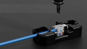 ZoeRax Cat6 Keystone Jack RJ45 90 Degree Ethernet Modular Jack UTP Punch Down Network Module with Keystone Stand White 10PCS+1 Holder