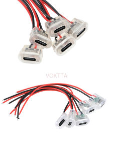 5ชิ้นใส2-Pin USB ชนิด C เต้ารับสำหรับชาร์จ-กันน้ำ SMT คอนเนคเตอร์ตัวเมียกดโดยตรง (พอร์ตอินพุต)
