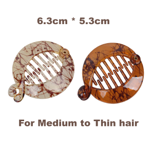[SG | Thin & Tight] 2pc Set Resin Banana Clip Hair Clincher Quality Shatterproof Resin Tendon Vertical & Round Hairpin Lentils Fish Hair Holder