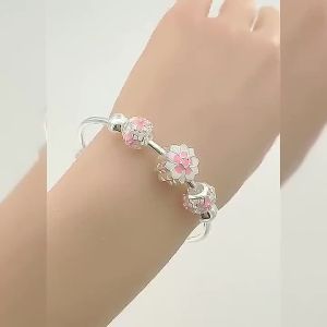 New Nine Transfer Bead Bracelet for Women Simple Silver-Plated Three Lives Three Worlds Bracelet for Women Exquisite Ball Jewelry