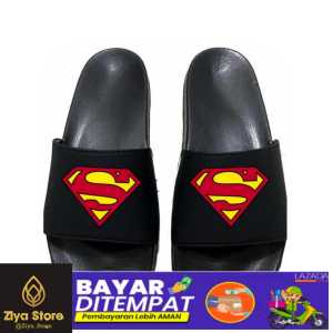 Sandal Anak Laki Laki Dewasa Pria Murah Terbaru Karet Flip Flop Selop Kekinian Karakter SUPERMAN