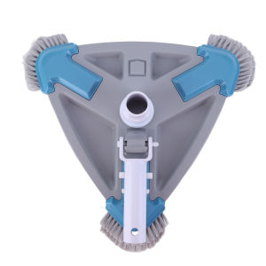Welcomehome Vacuum Cleaner Head Triangle Shape Pool Vacuum Head with Side Brush Vacuum Head Brush Cleaner Universal Swimming Pool Cleaning Tool