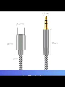 Type-c Male Aux Audio Cable to 3.5mm Jack Male Speaker Headphone Headset