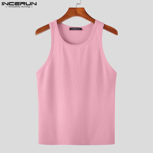 INCERUN Mens Sleeveless Solid Tank Top Bodybuilding Gym Sports Muscle Fitness Vests Sando For Men