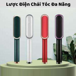 Lược Điện Chải Tóc 6 Mức Nhiệt Tạo Kiểu Chuyên Nghiệp Đa Năng Uốn Thẳng Uốn Cong Tóc Không Gây Khô Tóc