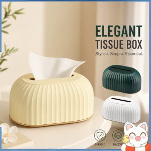 Luxury Tissue Box Spring Loaded Dustproof Waterproof Facial Tissue Holder Desk Storage For Home Bathroom Office