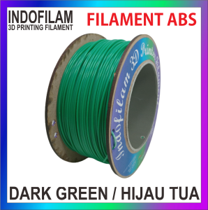FILAMENT ABS GREEN HIJAU 1KG 250 GRAM 5 METER METERAN 3D PRINT FILAMEN REFILL TINTA PRINTER DIY STYLUS PRINTING 1.75mm