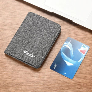 Canvas Ultra-Thin Short Mini and Simple Wallet Female Male Driving License Card Holder Male Wallet
