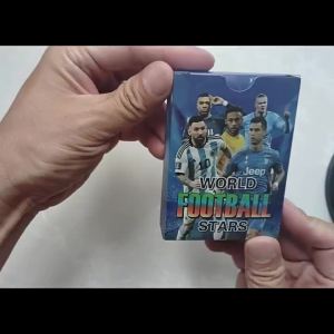 ไพ่เกม ดาวแห่งลีกยุโรป การ์ดสินค้าฟุตบอลโลก การ์ดดาว การ์ดฟุตบอลภาษาอังกฤษ 55 บัตรฟอยล์ทอง