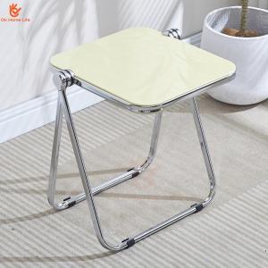 SG Stock Folding acrylic coffee table small coffee table portable and simple crystal coffee table stackable small dining chair trendy minimalist chair
