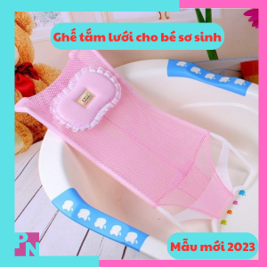Ghế tắm cho bé sơ sinh ghế tắm cho bé ghế tắm lưới (tặng kèm gối cao cấp cho bé)
