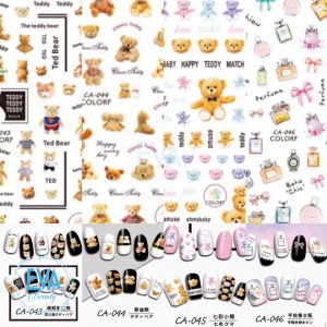 [HCM] Decal Dán Móng Tay 3D Nail Sticker Tráng Trí Hoạ Tiết Chú Gấu Cute Bear CA043 - CA045