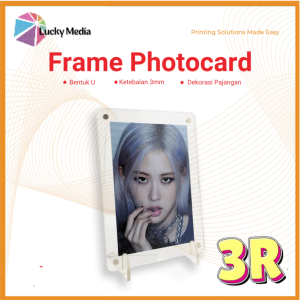Frame Photocard 3R Korea Magnet Display 2mm Akrilik Foto Polaroid Bingkai Photo Card Box Acrylic