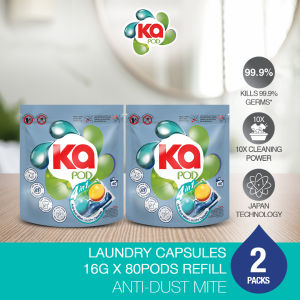 [TWIN PACK]  KA Laundry Capsules Anti-dust Mite 16g x 80pcs Refill