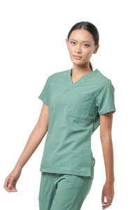 Caniboo BAILEY womens scrub top- Soft Lightweight Anti-wrinkle Premium Triple Blend Fabric- Doctor Nurse Medical Uniform