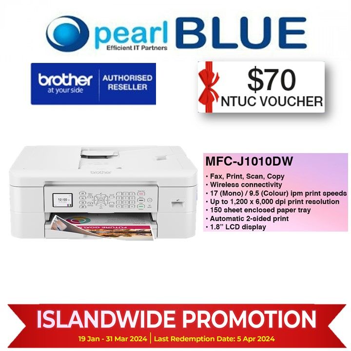 Brother MFCJ1010DW Inkjet Printer Stylish and Compact Multifunction