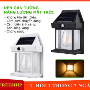 Bộ 2 Đèn Trang Trí Cổng Năng Lượng Mặt Trời – Gắn Cột Gắn Tường Tự Động Bật Tắt Loại Tốt