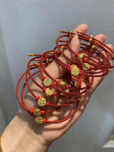 vòng tay mix charm xu vàng tây khắc chữ Lộc vòng tay phong thuỷ trang sức thiết kế đủ hoá đơn thẻ bảo hành