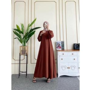 Gamis Remaja Simpel Polos Bahan Crinkle Airflow Premium Ukuran Jumbo M L XL XXL 3XL 4XL 5XL LD 120 LD 130 LD 140 Up to BB 100KG