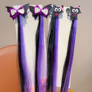 JEHUA 1/2/3 Pair Phong cách Gothic Kẹp tóc Halloween dành cho nữ Màu chuyển sắc Tóc giả Phụ kiện đội đầu tạo không khí tiệc tùng Đồ dùng cho tiệc ngày lễ Phụ kiện tóc Kẹp tóc giả Halloween Các bé gái