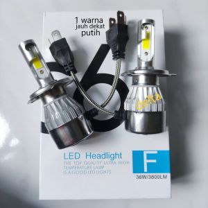 H4 Led Headlight Turbo Led Bohlam Plasma 2pcs 12V dan 24V