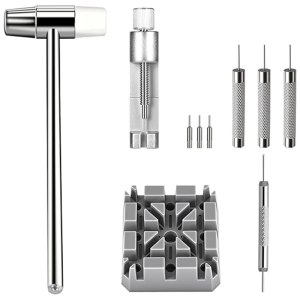 Premium Aluminum Watch Bracelet Resizing Includes Pin Hammer And Replacement Pin For Home Repair