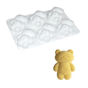 Flexible Silicone Mousse Cake Mold Nonstick Baking Mold for Bear Shape Treats Heat Resistant Bakewares Kitchen Supplies