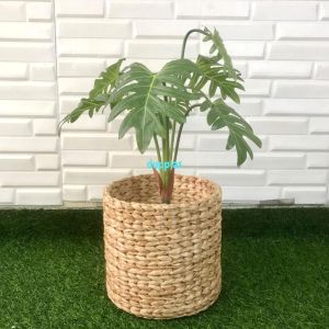 Pohon Artificial Tanaman Hias Daun Jari Philo X7 Latex Cover Pot Eceng Gondok Dekorasi Apartemen Aesthetic