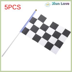 Jion Love 5x Cờ đen trắng cờ đua ca rô cờ Polyester cờ tín hiệu tay