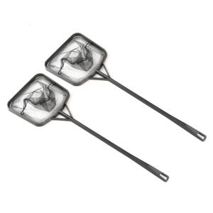 2Pcs Fish Tanks Net Long Handle Square Aquarium Fishing Net Skimming Net Cleanning Tool for Fish Tanks Aquarium Accessory