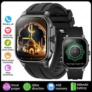 Xiaomi Muslim Smartwatch Quran Smart Watch with Recording Prayer Alarm 4GB Memory 2.01" Always Display Time Bluetooth Call Smartwatches Jam tangan muslim For Android And IOS