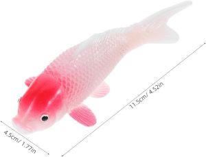 Luxshiny 5 Pack Realistic Koi Fish Models for Aquarium D Cor Artificial Tank Accessories Miniature Plastic Fish Decorations