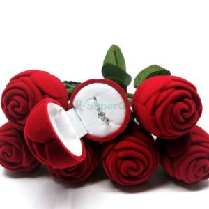 Rose Flower Engagement or Wedding Ring Box Rose