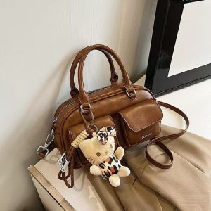 LOEI Damira Tas Selempang Wanita Brown Retro 2 Pocket 2508