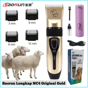 READY BaoRun PRO mesin alat cukur hewan domba Elektrik Bulu kucing anjing kambing Pet cas - k5