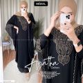 AGATHA BAJU KAFTAN WANITA TERBARU GAMIS KAFTAN MEWAH DAN ELEGAN OOTD HIJAB OUTFIT LEBARAN. 