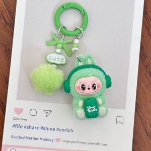 Creative Small Gift Pendant Bag Hanging Decoration Cute Grain Flocking Keychain Plush Pendant Baby Pendant