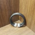 6.5mm Vòng VINE cặp đôi bọc charm khắc OM màu đen, gỗ Kê huyết đằng nhẹ, không thấm nước. Phong cách cổ điển.. 