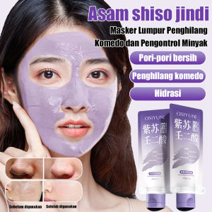 Masker Lumpur Pembersih Wajah Masker Lumpur Perilla dan Asam Azelaic Menenangkan Pembersihan Mendalam Menghilangkan Komedo Melembapkan Mengontrol Minyak Masker Oles Lembut