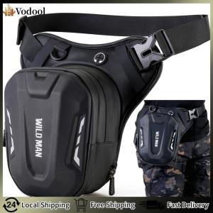 【Vodool】Motorcycle Bag Motorcycle Drop Leg Side Bag Hard Shell Outdoor Casual Waist Bag Waterproof Utility Leg Bag for Men Women