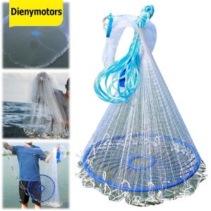 Heavy Duty Fishing Net 3.9/5.9/7.8 FT Radius for Saltwater and Freshwater Fishing Bait Shrimp Trap Equipment