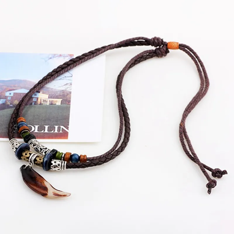 African Tribal Necklace Mens Multi Layered Necklace Beulous Men